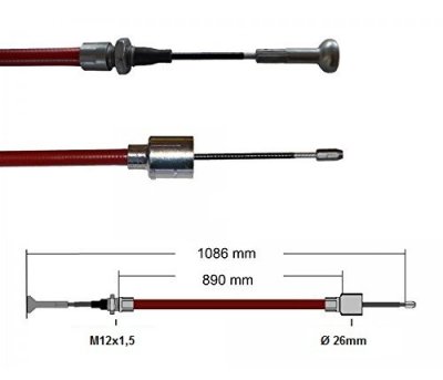 Cablu frana 890/1086 AL-KO 247284