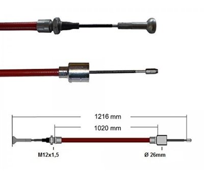 Cablu frana 1020/1216 AL-KO 247285