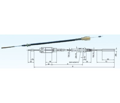 Cablu frana Knott 630 - 840 ST 6X0029.001