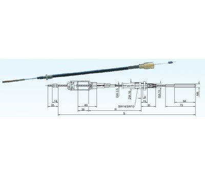 Cablu frana Knott 930 - 1140 ST 6X0029.004
